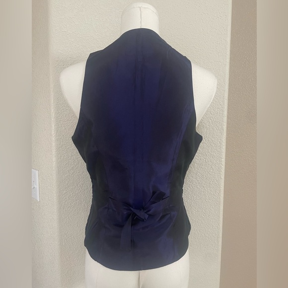 bebe Vintage Black Velvet Quilted Halter Vest Tie Waist Y2K Minimalist - Picture 3 of 8